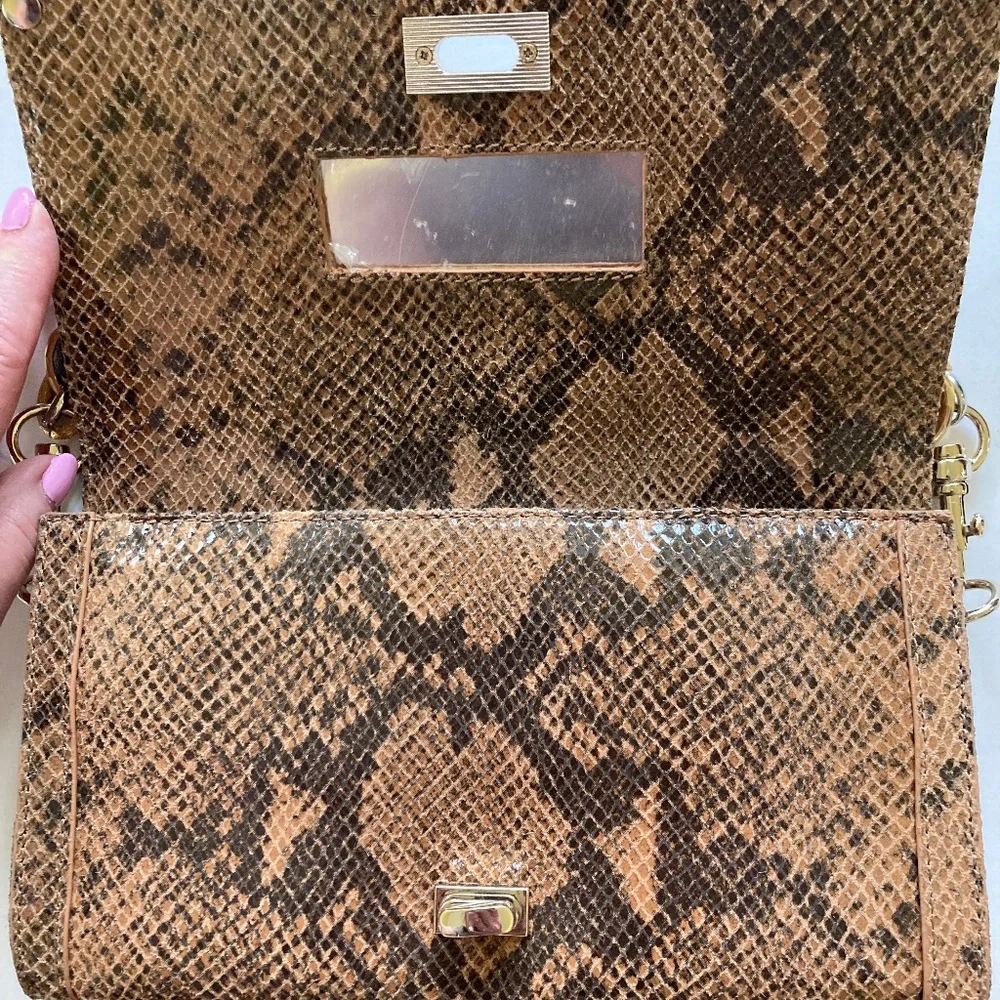 Alexis Hudson Lucy Crossbody Handbag/Amber Snake//NEW/$325 RETAIL!/NEVER USED!